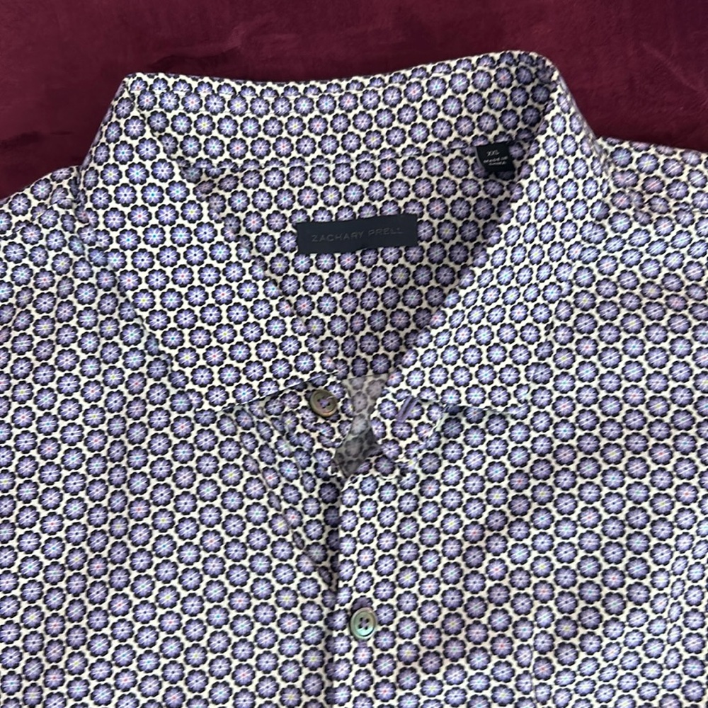 Zachary Prell Geometric Purple Men's Shirt